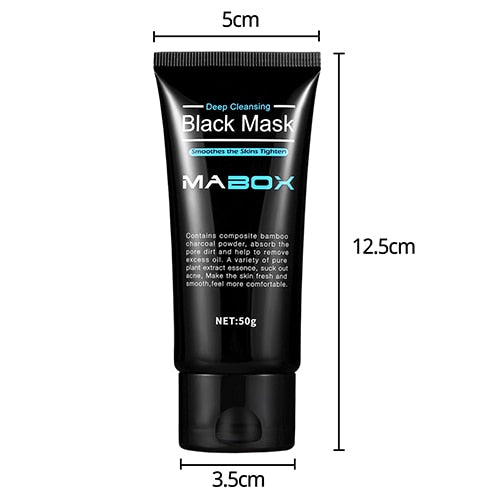 Mabox Black Mask Peel Off Bamboo Charcoal Purifying Blackhead Remover Mask Deep Cleansing for AcneScars Blemishes WrinklesFacial